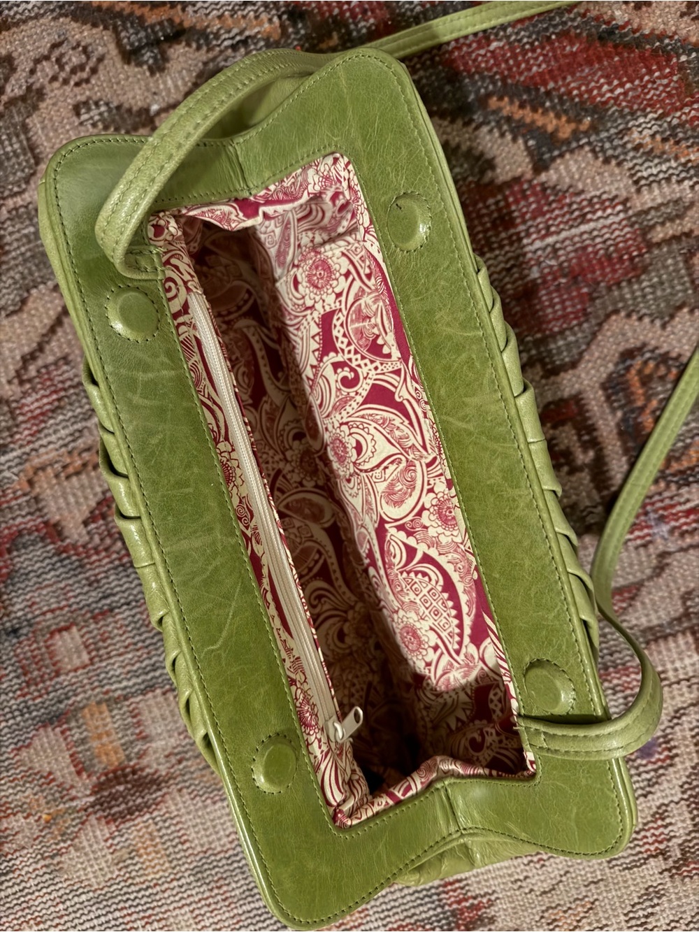 HOBO Lime Green Leather Shoulder Bag - Picture 6 of 6